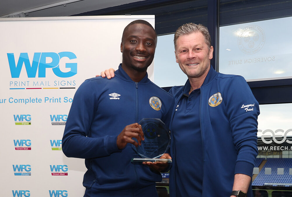 Glass Awards in Shrewsbury for Football Club