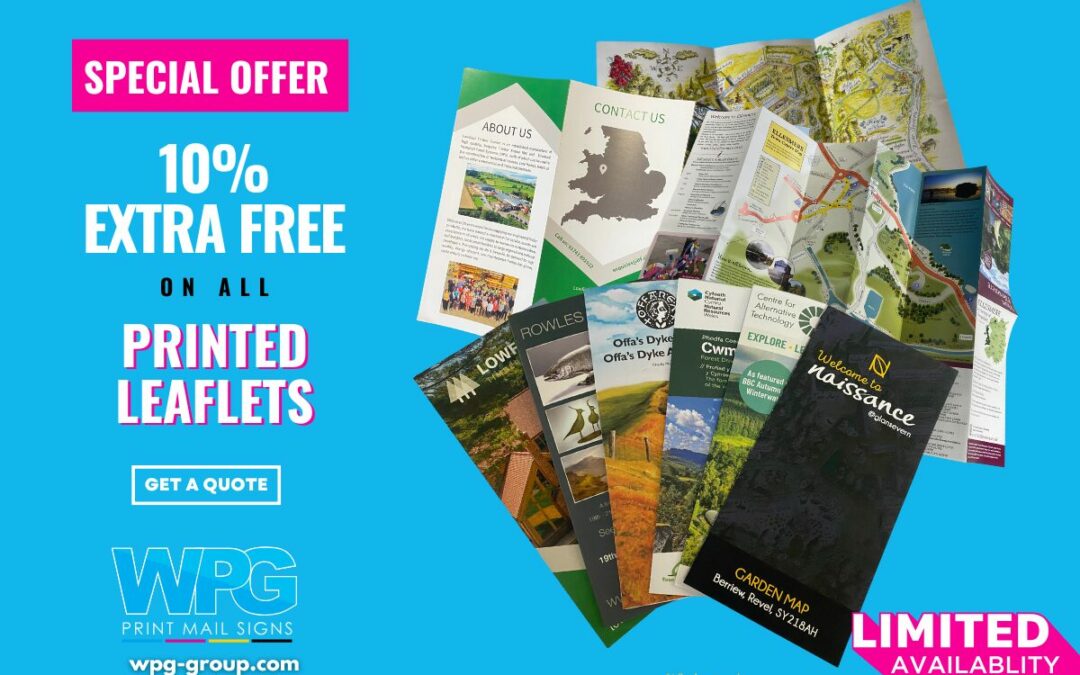 10% EXTRA FREE Printed Leaflets OFFER at WPG