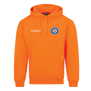 Mid Wales Wildcats Orange Hoodie Front
