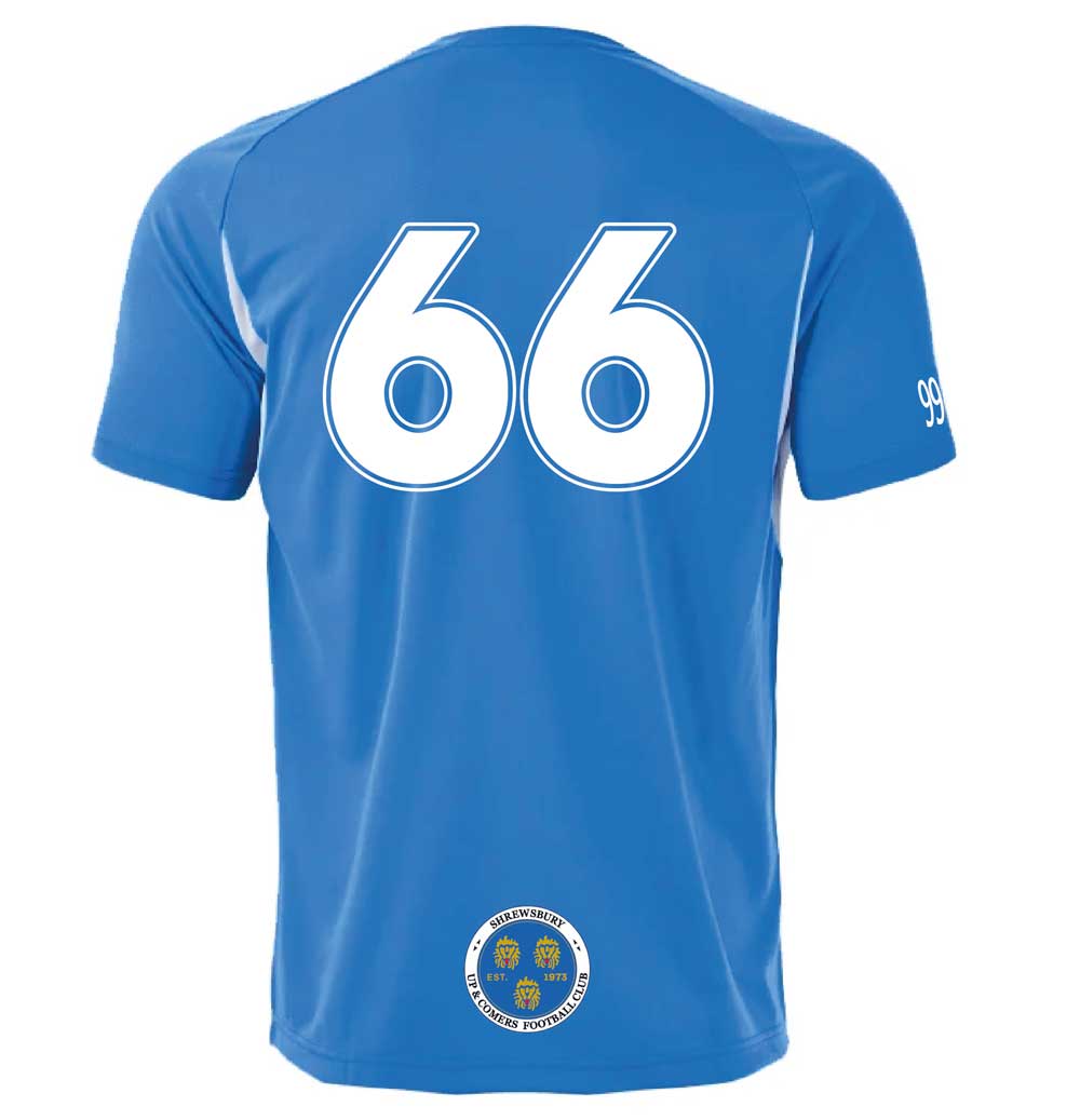 Shrewsbury 99ers CHAMPIONSHIP Blue Home Shirt Back