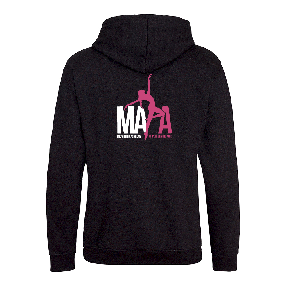 JH001_College Hoodie Adult Black Back