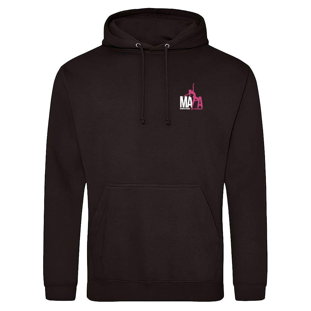 JH001_College Hoodie Adult Black Front JH001_College Hoodie Adult Black Front