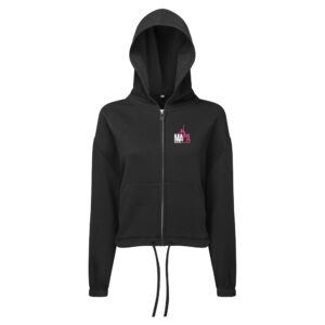 TR601_TriDri Recycled Cropped Oversize Full Zip Hoodie Womens Front