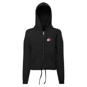 TR61B_TriDri Recycled Cropped Oversize Full Zip Hoodie Kids Front