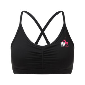 TR923_Tridri Ruched Medium Impact Sports Bra Front