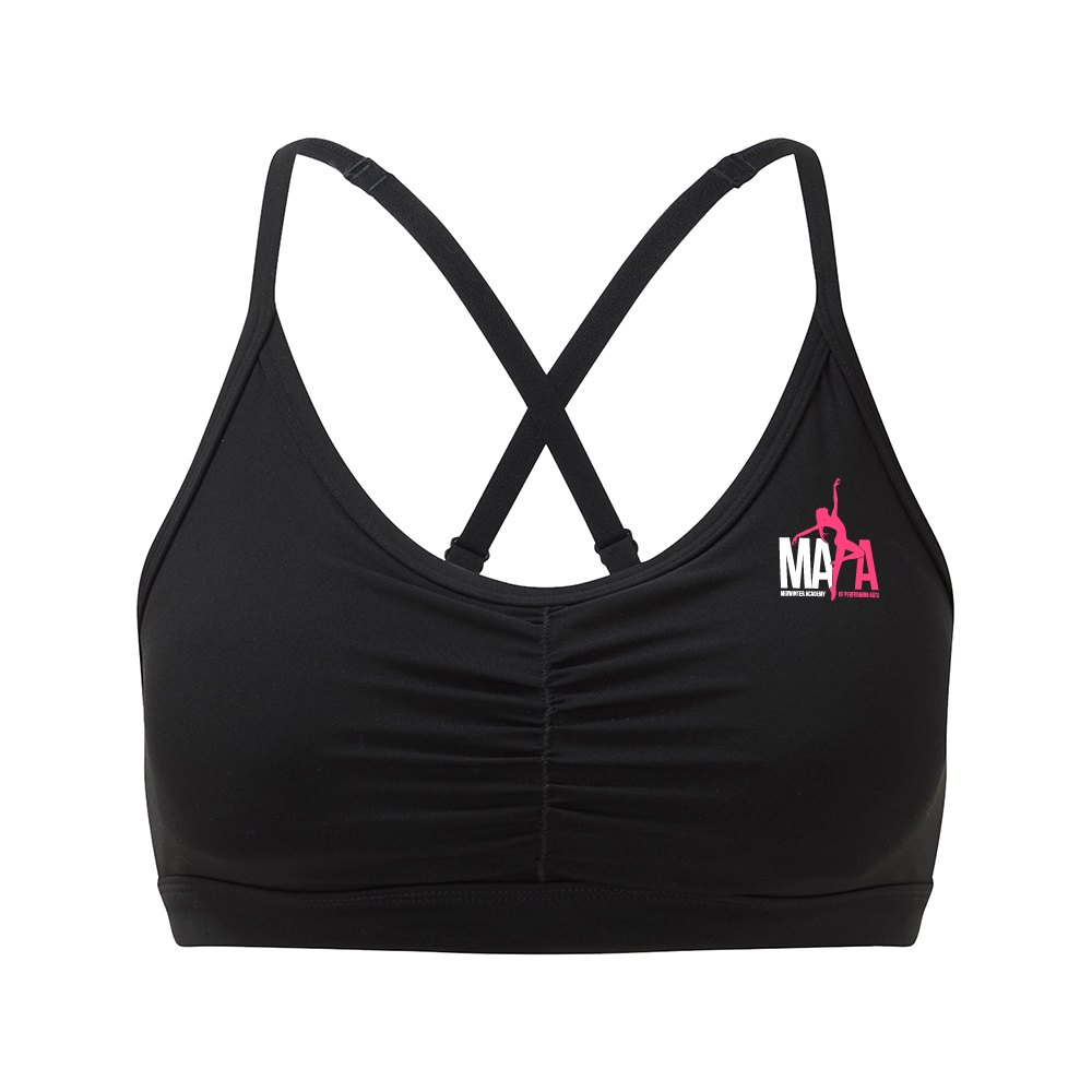TR923_Tridri Ruched Medium Impact Sports Bra Front TR923_Tridri Ruched Medium Impact Sports Bra Front